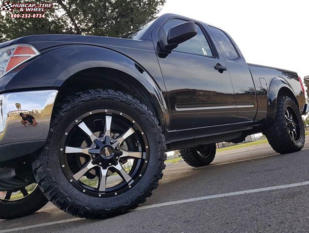 vehicle gallery/chevrolet silverado 1500 moto metal mo970  Gloss Black Machined Face wheels and rims