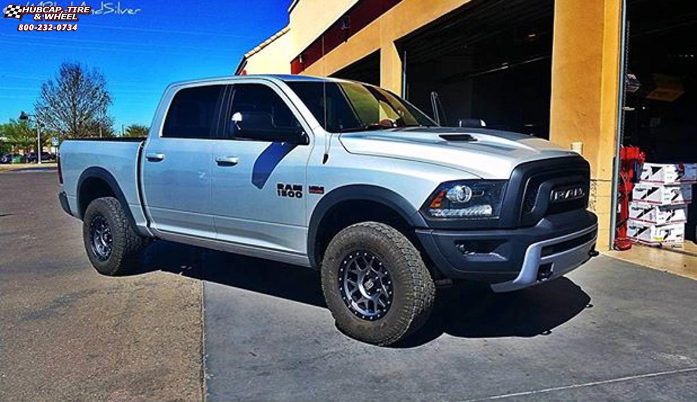 vehicle gallery/ram 1500 xd series xd127 bully x  Matte Gray and Black Ring wheels and rims