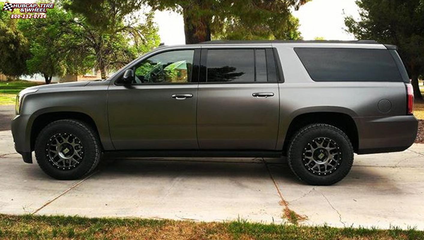 vehicle gallery/chevrolet suburban xd series xd127 bully x  Matte Gray and Black Ring wheels and rims