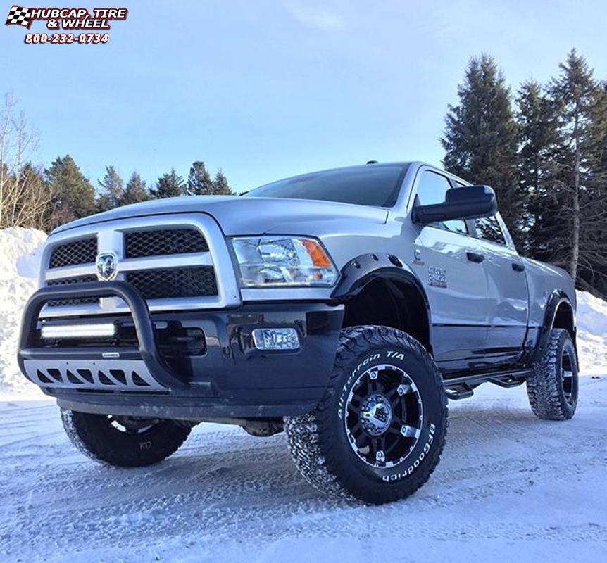 vehicle gallery/ram 2500 xd series xd797 spy x  Gloss Black Machined wheels and rims