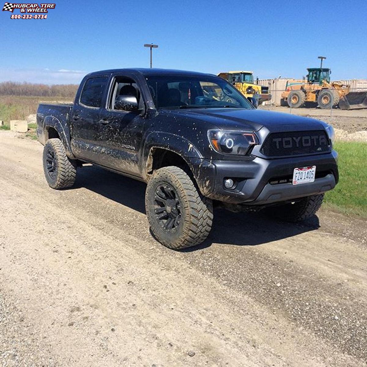 vehicle gallery/toyota tacoma xd series xd778 monster x  Matte Black wheels and rims