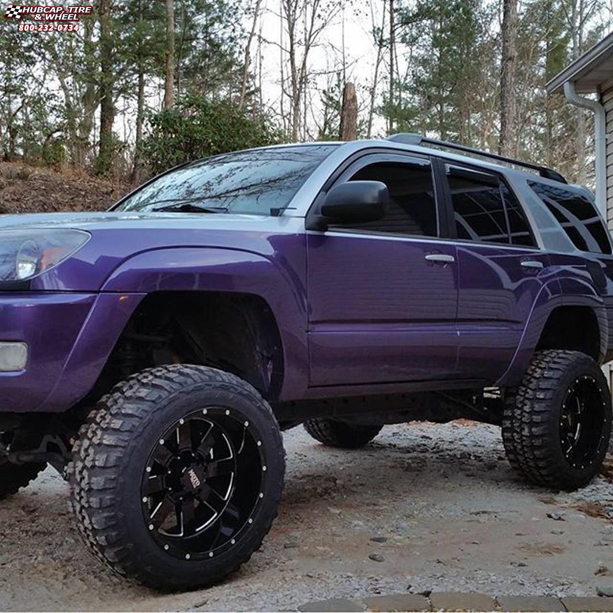 vehicle gallery/toyota 4runner moto metal mo962  Gloss Black & Milled wheels and rims