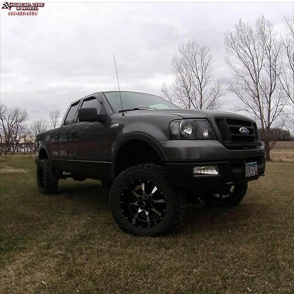 vehicle gallery/ford f150 moto metal mo970  Gloss Black Machined Face wheels and rims