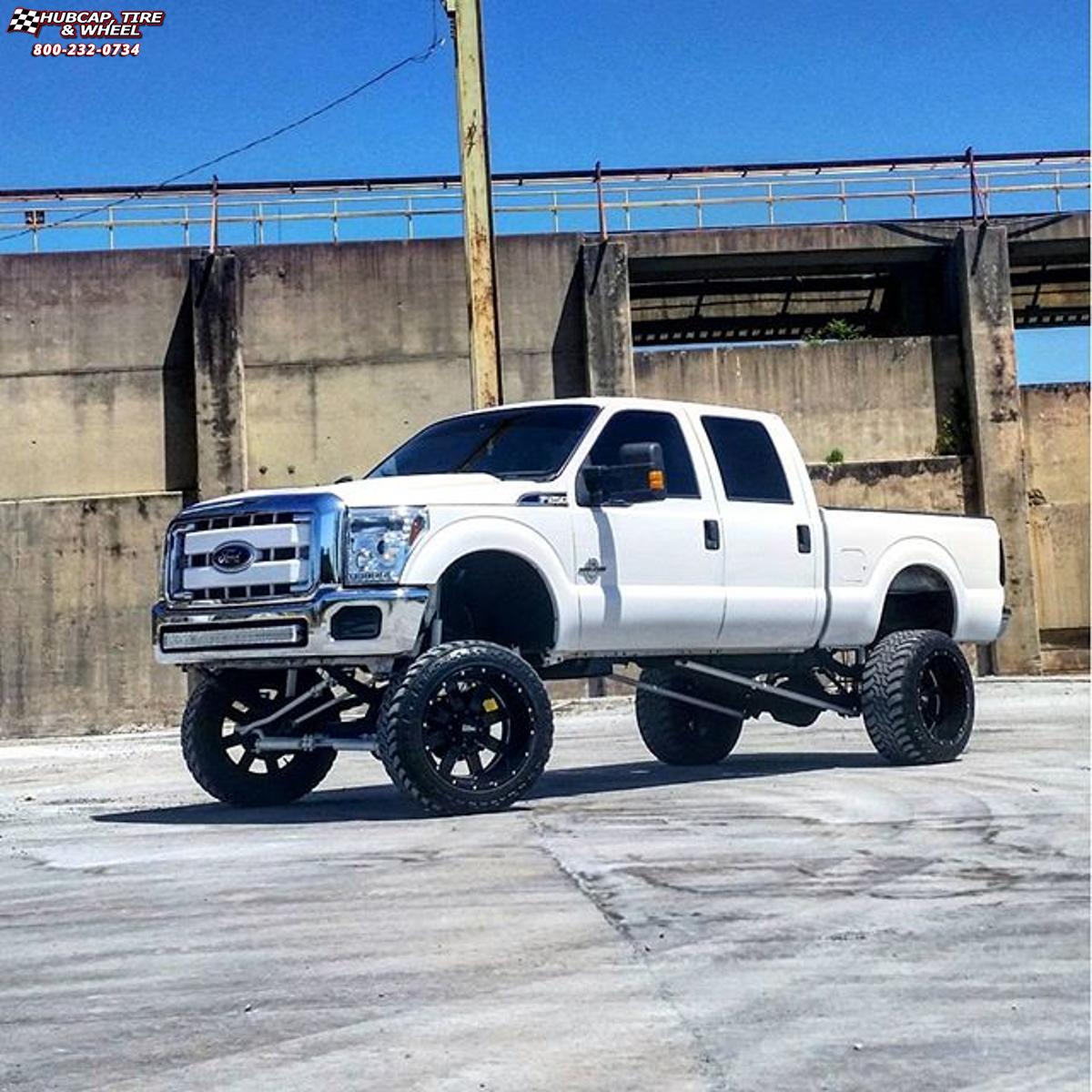 vehicle gallery/ford f250 moto metal mo962  Gloss Black & Milled wheels and rims