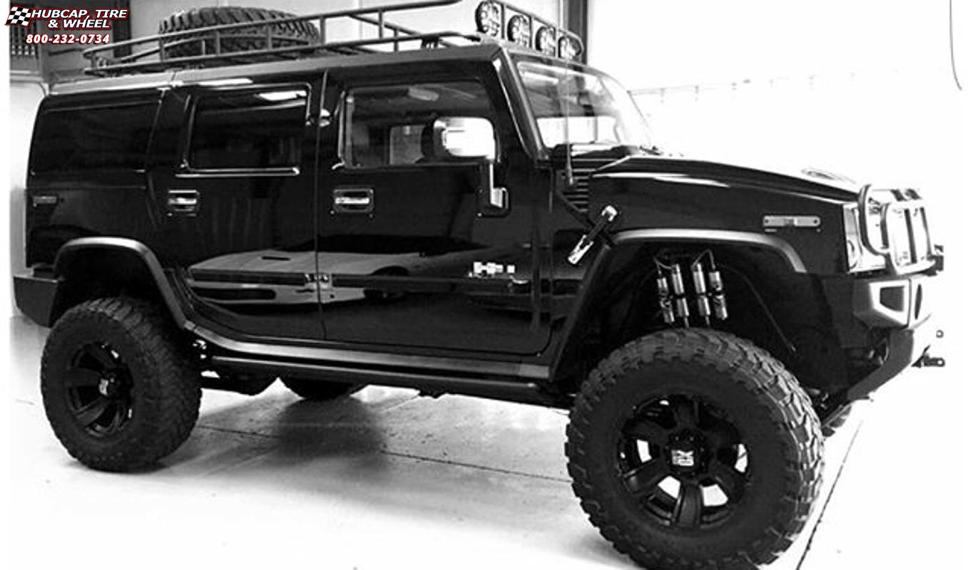 vehicle gallery/hummer h3 xd series xd796 revolver x  Matte Black wheels and rims