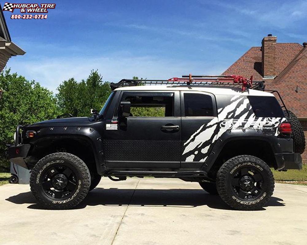 vehicle gallery/toyota fj cruiser xd series xd775 rockstar x  Matte Black wheels and rims