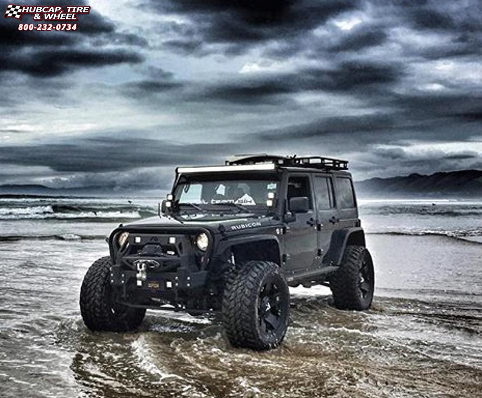 vehicle gallery/jeep wrangler xd series xd775 rockstar x  Matte Black wheels and rims