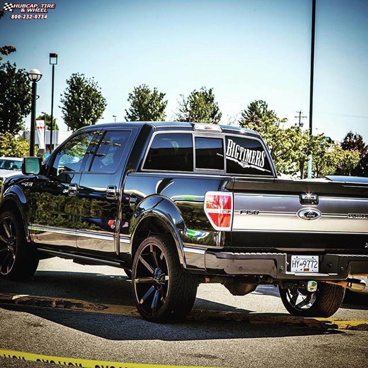 vehicle gallery/ford f 150 xd series km651 slide  Gloss Black wheels and rims
