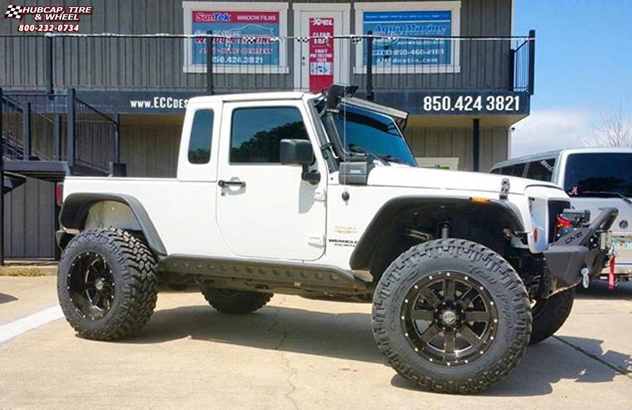 vehicle gallery/jeep wrangler moto metal mo962  Gloss Black & Milled wheels and rims