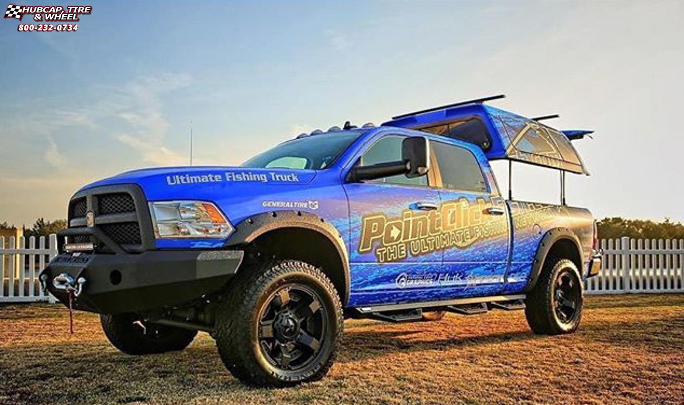 vehicle gallery/ram 1500 xd series xd811 rockstar 2  Satin Black and Black Inserts wheels and rims