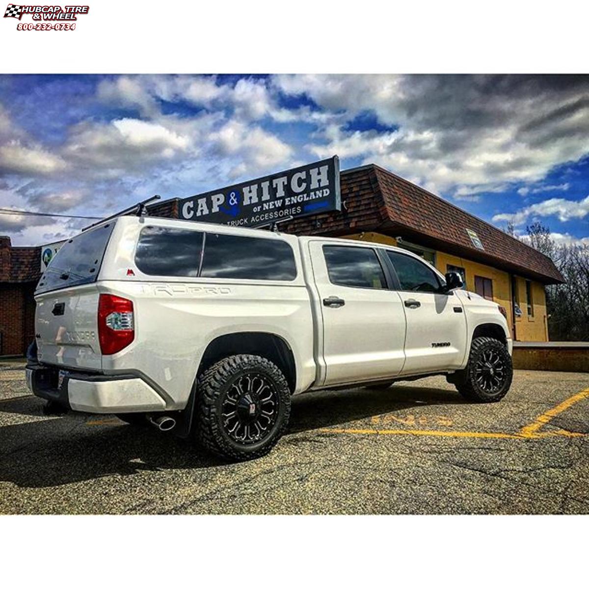 vehicle gallery/toyota tundra xd series xd806 bomb x  Gloss Black Milled wheels and rims