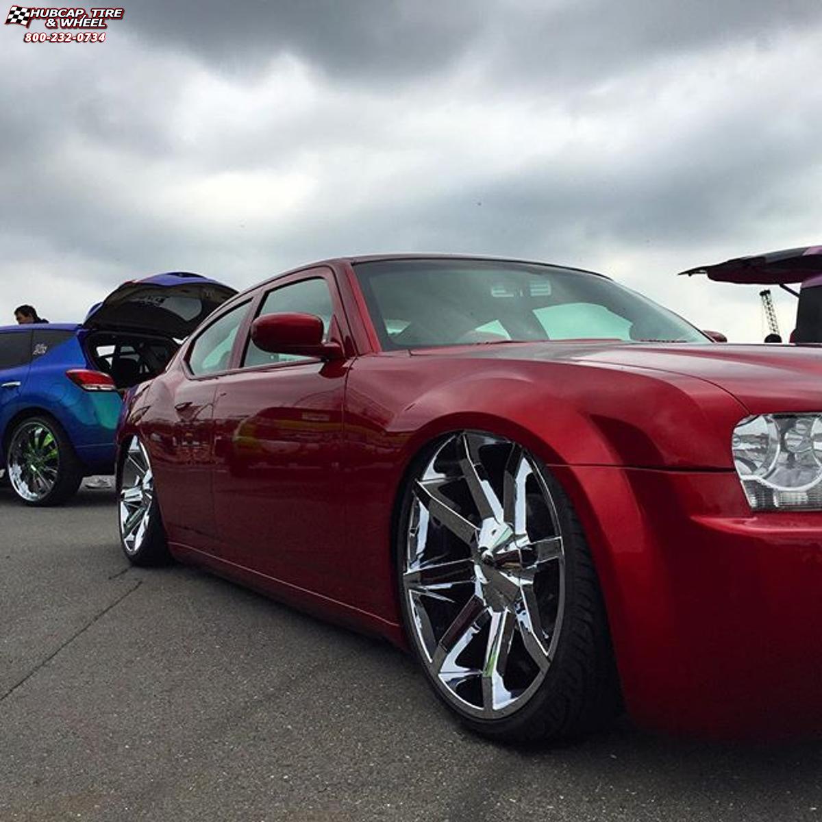 vehicle gallery/dodge charger xd series km651 slide  Chrome wheels and rims