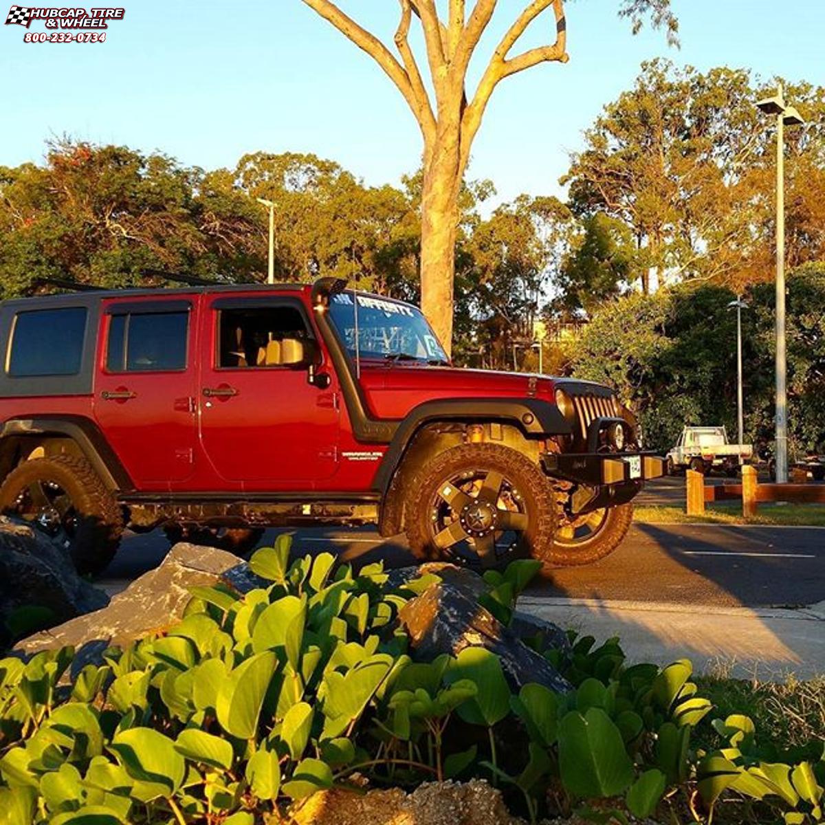 vehicle gallery/jeep wrangler xd series xd775 rockstar x  Matte Black wheels and rims