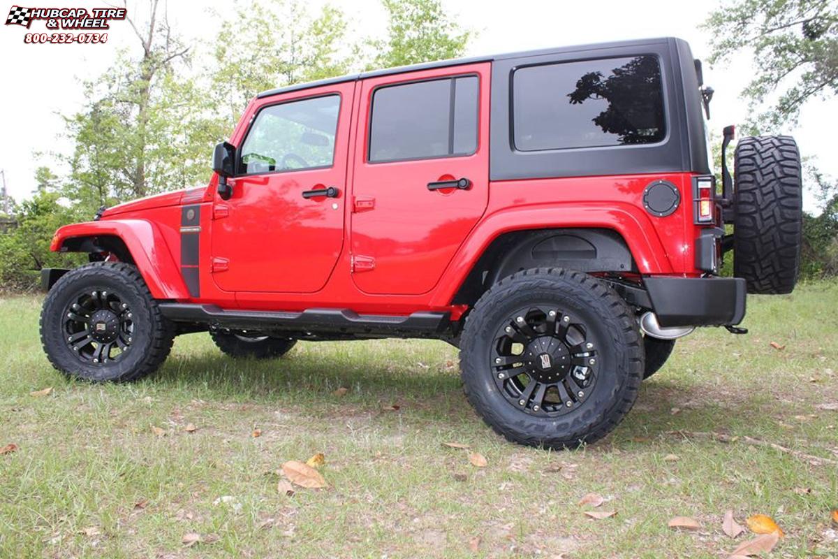 vehicle gallery/jeep wrangler xd series xd778 monster x  Matte Black wheels and rims