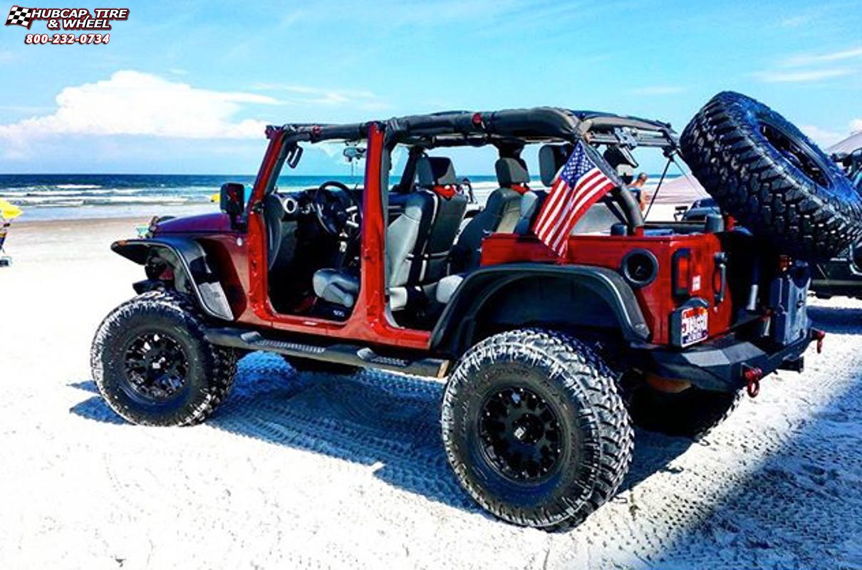 vehicle gallery/jeep wrangler xd series xd808 menace x  Gloss Black Milled wheels and rims