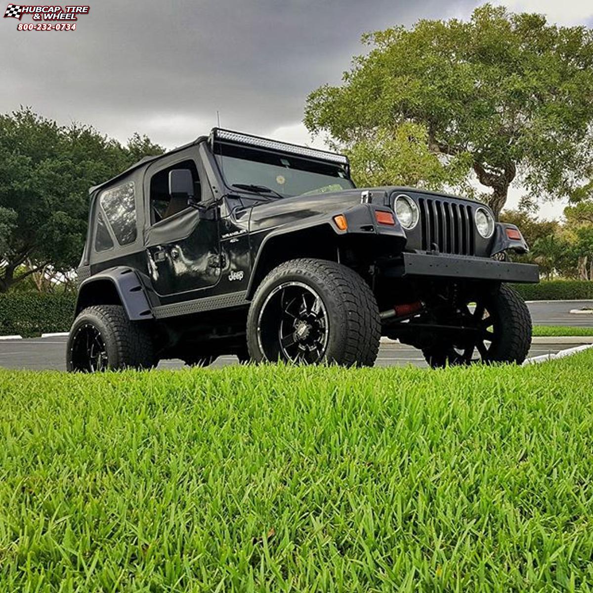 vehicle gallery/jeep wrangler moto metal mo962  Gloss Black & Milled wheels and rims