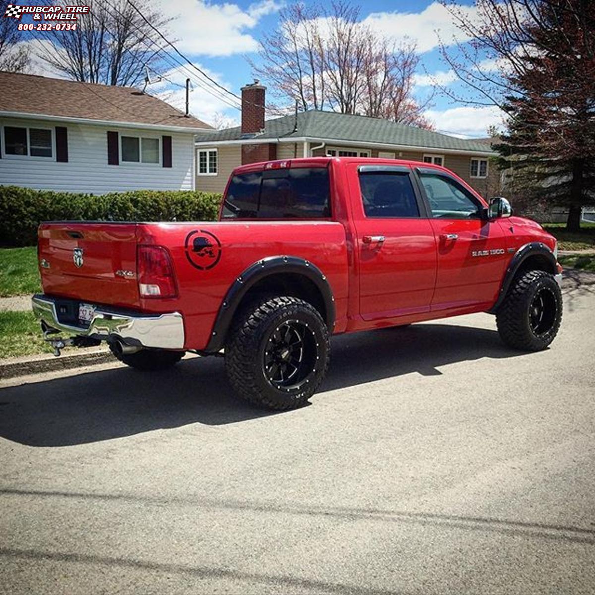 vehicle gallery/ram 1500 moto metal mo962  Gloss Black & Milled wheels and rims