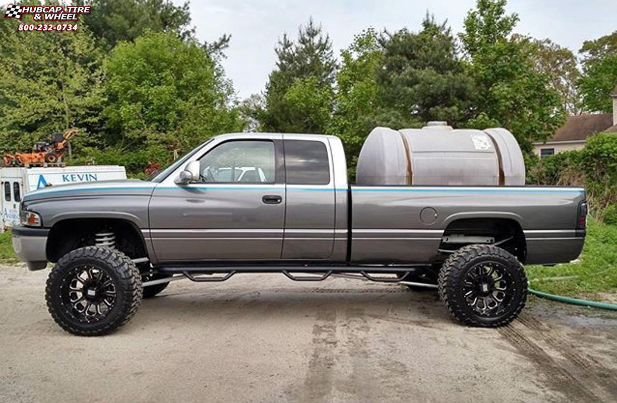 vehicle gallery/ram 1500 xd series xd806 bomb x  Gloss Black Milled wheels and rims