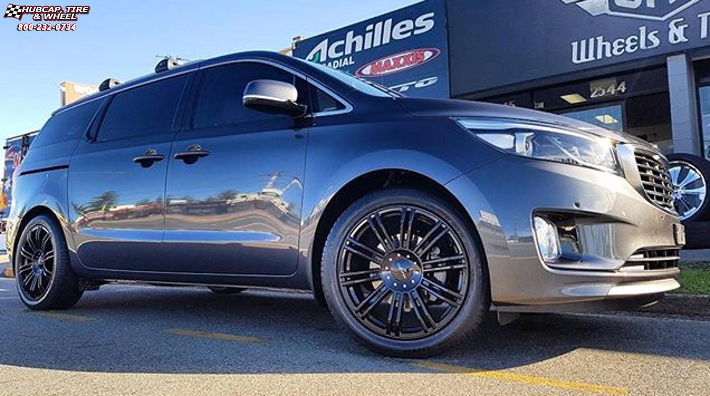 vehicle gallery/kia sedona xd series km677 d2  Gloss Black wheels and rims