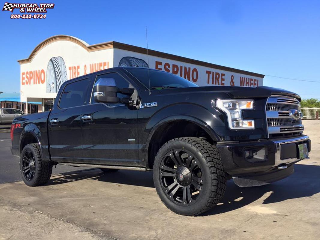 vehicle gallery/ford f 150 xd series xd778 monster x  Matte Black wheels and rims