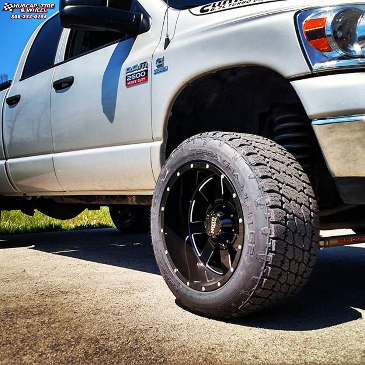 vehicle gallery/ram 2500 moto metal mo962  Gloss Black & Milled wheels and rims