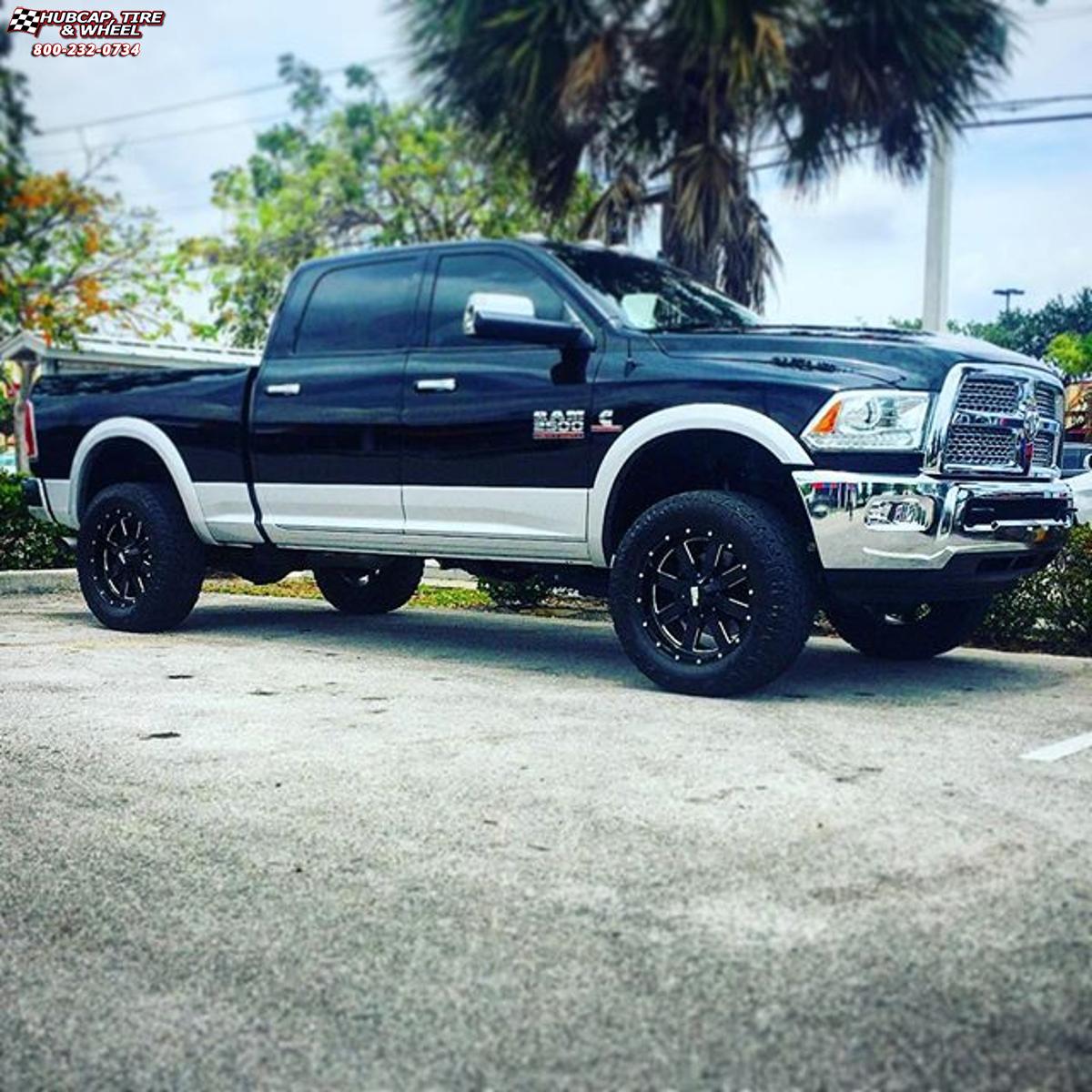 vehicle gallery/ram 2500 moto metal mo962  Gloss Black & Milled wheels and rims