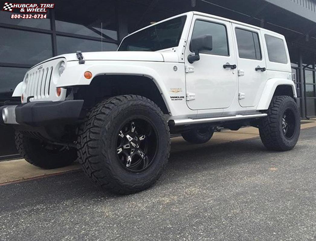 vehicle gallery/jeep wrangler moto metal mo969  Satin Black Silver Accents wheels and rims