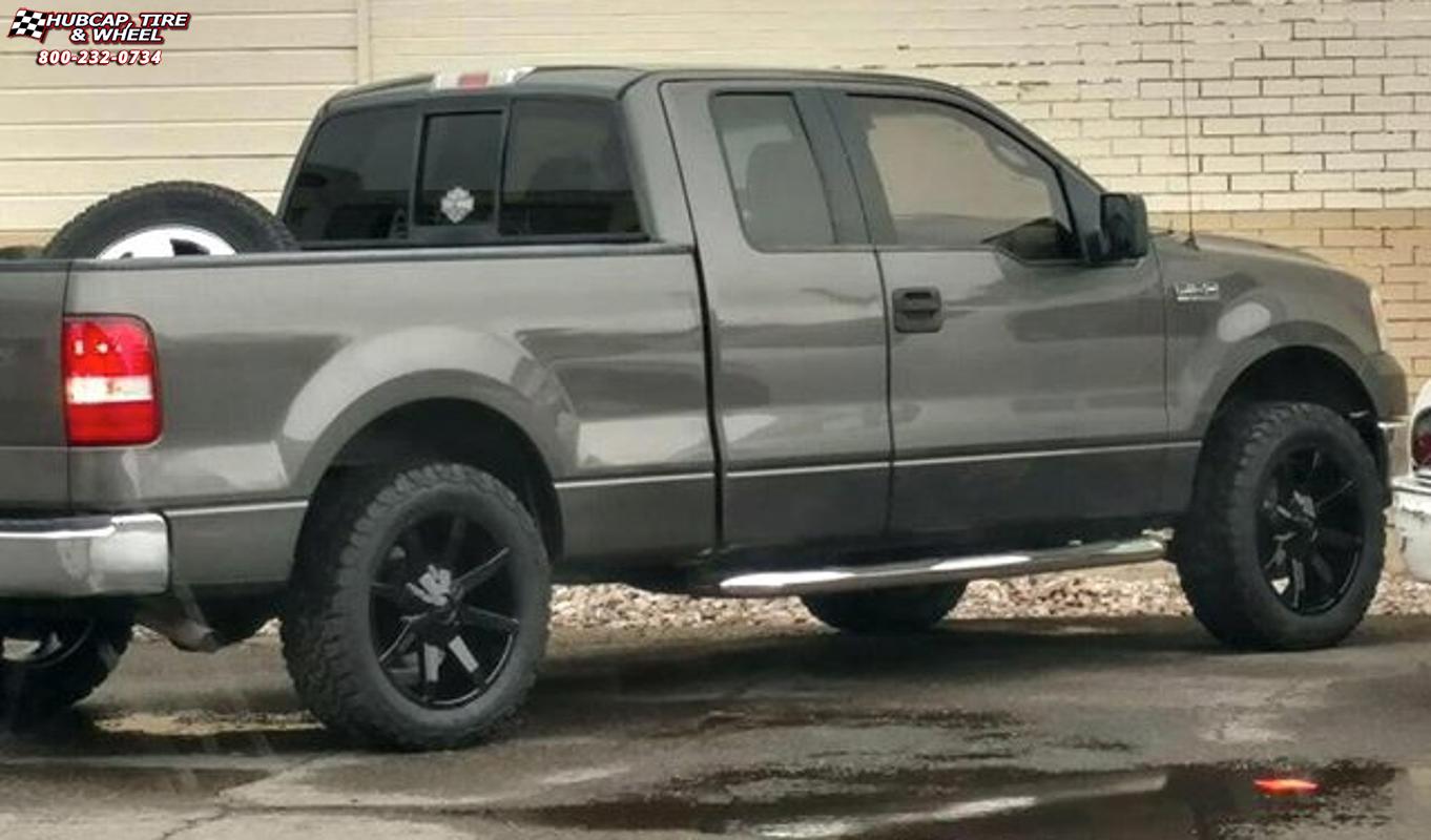vehicle gallery/ford f 150 xd series km651 slide  Gloss Black wheels and rims
