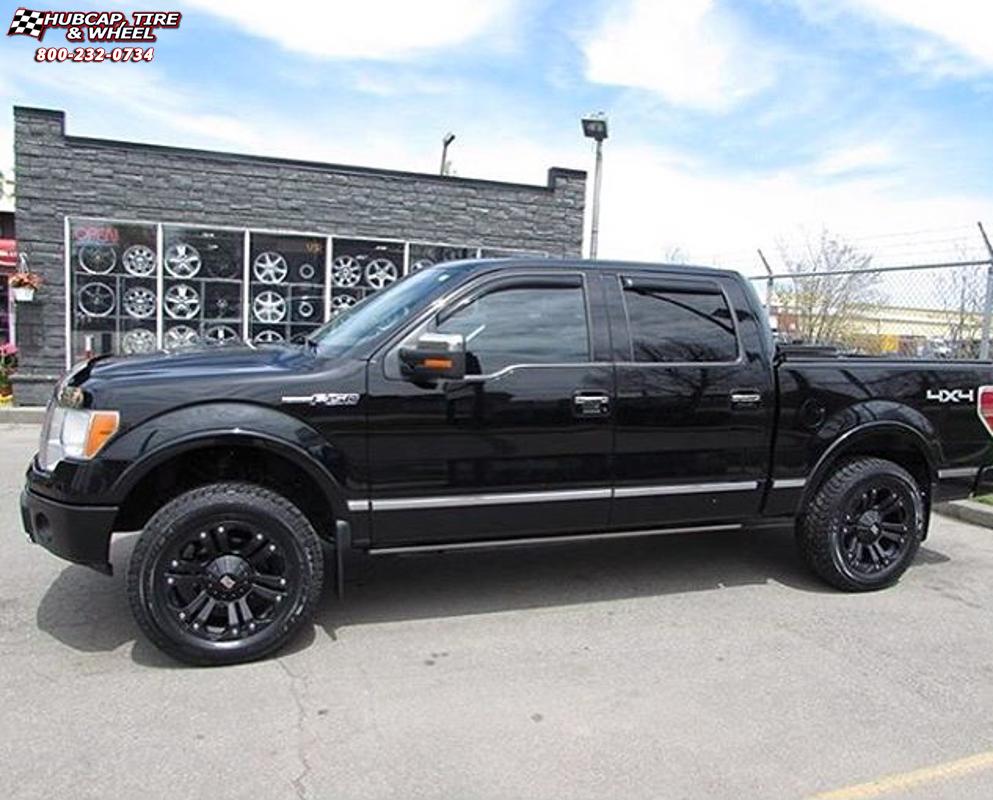vehicle gallery/ford f 150 xd series xd778 monster x  Matte Black wheels and rims