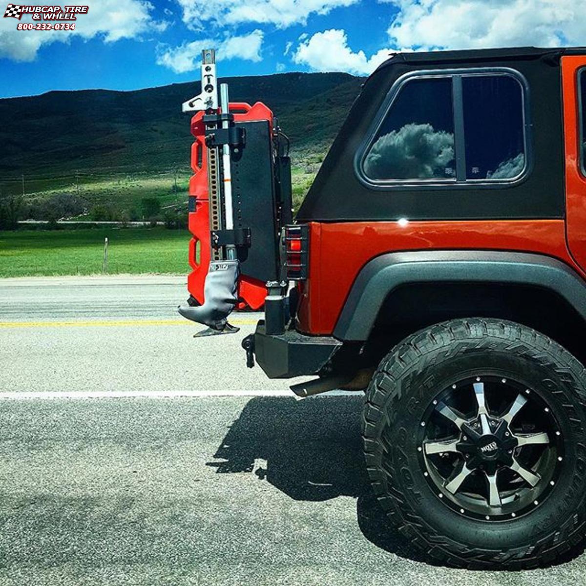 vehicle gallery/jeep wrangler moto metal mo970  Gloss Black Machined Face wheels and rims