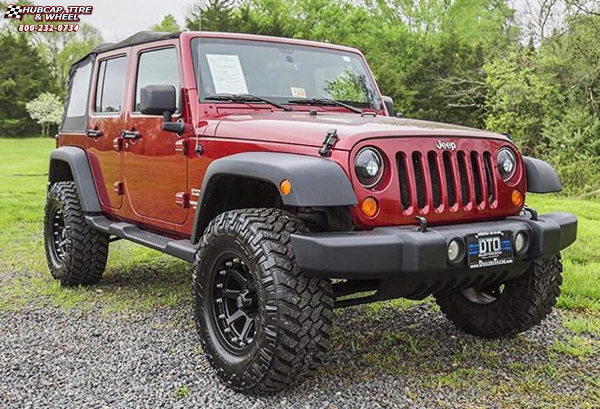 vehicle gallery/jeep wrangler xd series xd798 addict  Matte Black wheels and rims