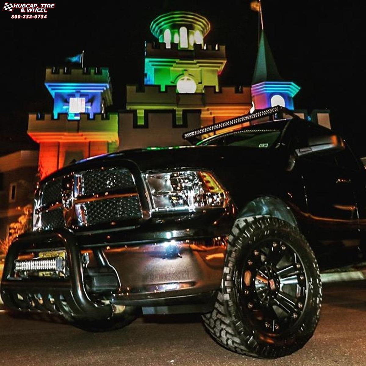 vehicle gallery/ram 1500 xd series xd778 monster x  Matte Black wheels and rims