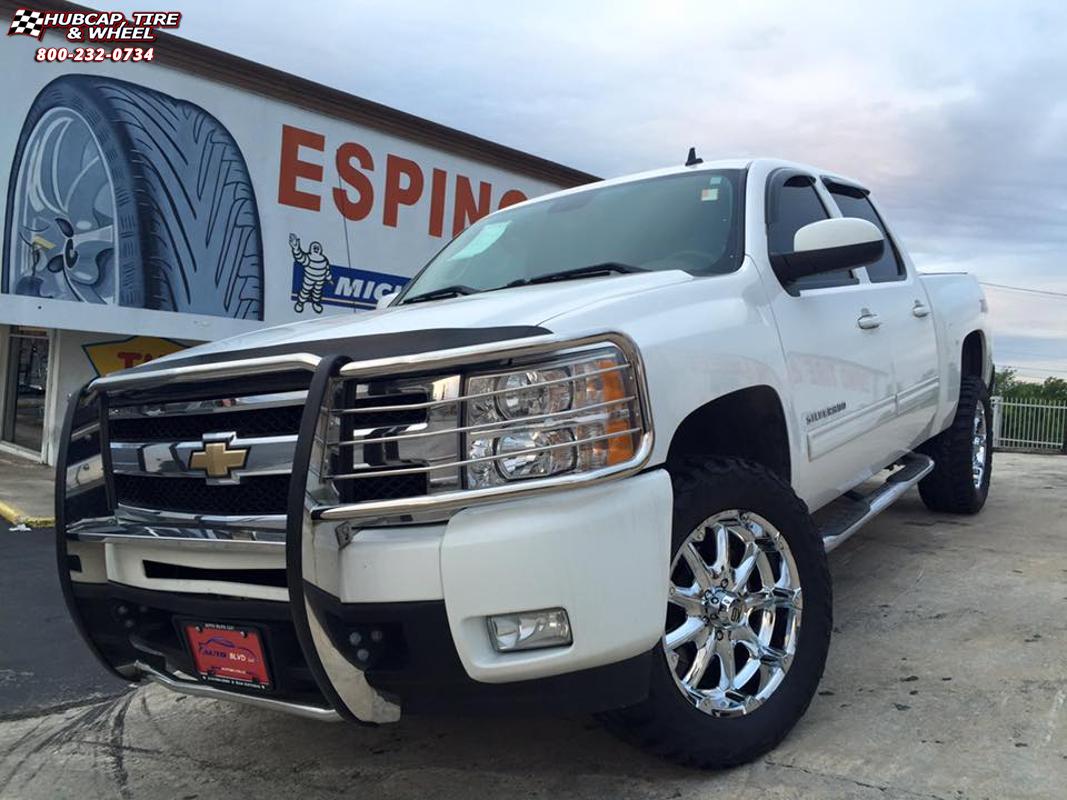vehicle gallery/chevrolet silverado 1500 xd series xd779 badlands x  Chrome wheels and rims