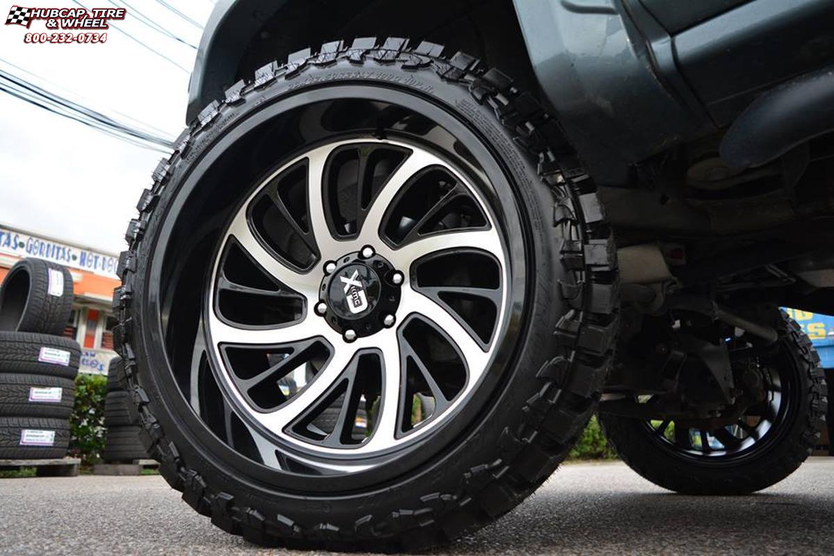 vehicle gallery/gmc sierra 1500 xd series xd826 surge  Gloss Black Machined wheels and rims