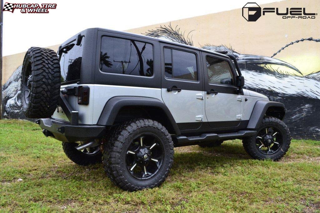 vehicle gallery/jeep wrangler fuel dune d523 0X0  Black & Milled wheels and rims