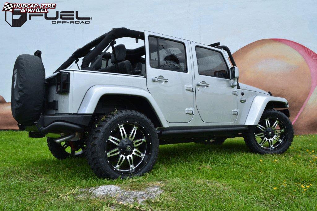 vehicle gallery/jeep wrangler fuel hostage d532 0X0  Matte Black & Machined Face wheels and rims
