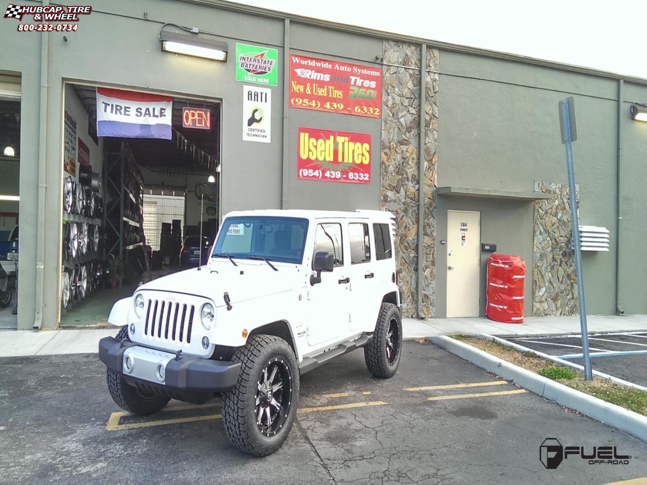 vehicle gallery/jeep wrangler fuel nutz d541 20X10  Black & Machined wheels and rims