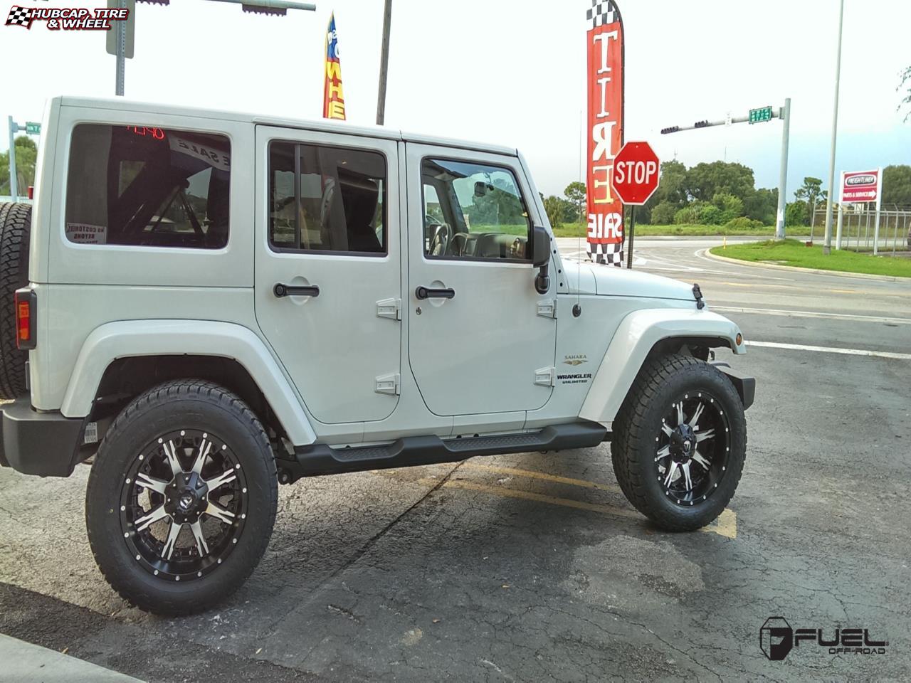 vehicle gallery/jeep wrangler fuel nutz d541 20X10  Black & Machined wheels and rims