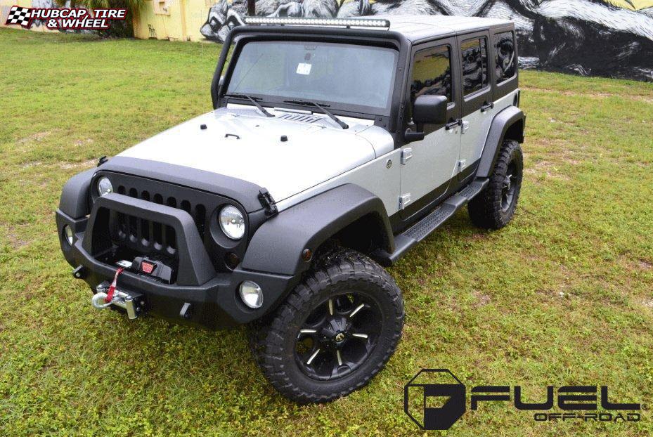 vehicle gallery/jeep wrangler fuel dune d523 0X0  Black & Milled wheels and rims
