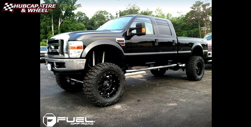 vehicle gallery/ford f 350 fuel hostage d531 24X11  Matte Black wheels and rims