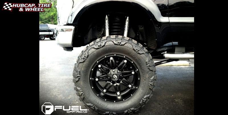 vehicle gallery/ford f 350 fuel hostage d531 24X11  Matte Black wheels and rims
