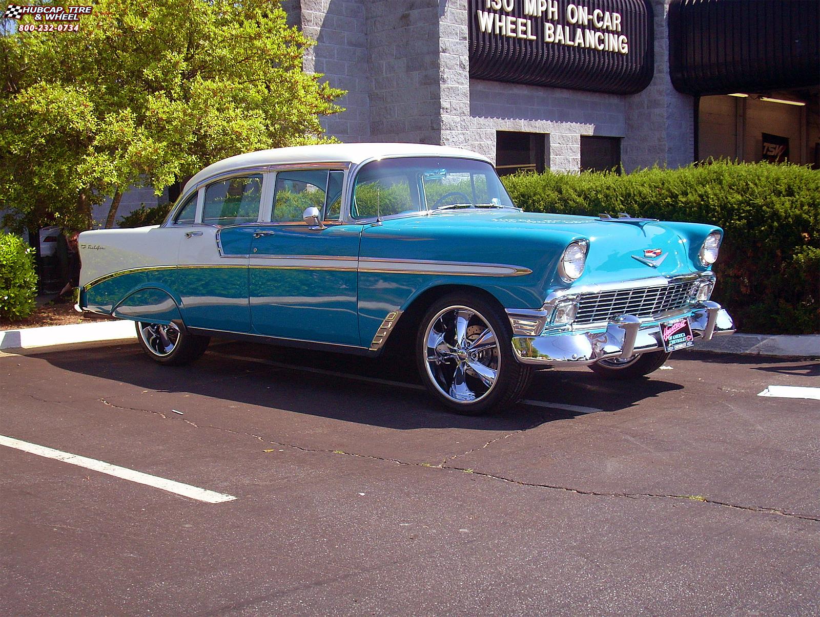 vehicle gallery/1956 chevrolet bel air foose nitrous se f300  Chrome wheels and rims