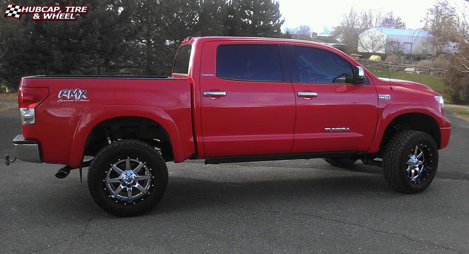 vehicle gallery/toyota tundra fuel maverick d260 20X10  Chrome with Gloss Black Lip wheels and rims