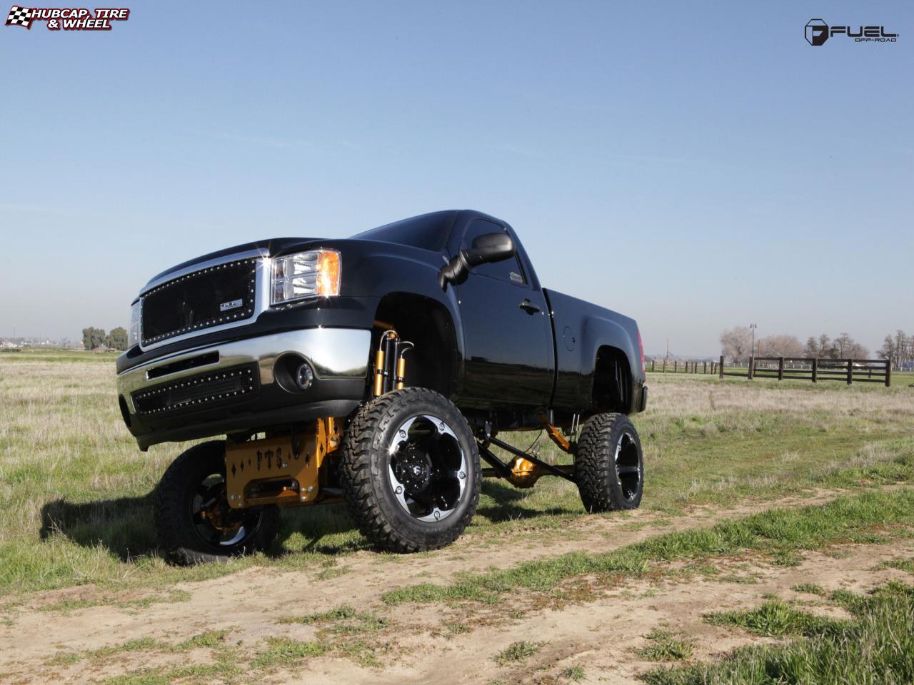 vehicle gallery/chevrolet silverado fuel havok d549 20X12  Gloss Black Machined w/ Machined Lip wheels and rims