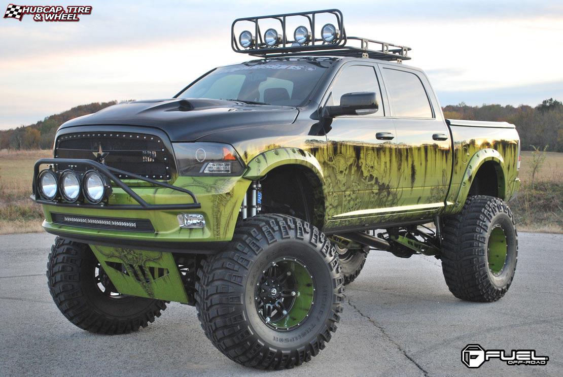 vehicle gallery/dodge ram fuel hostage d531 0X0  Matte Black wheels and rims