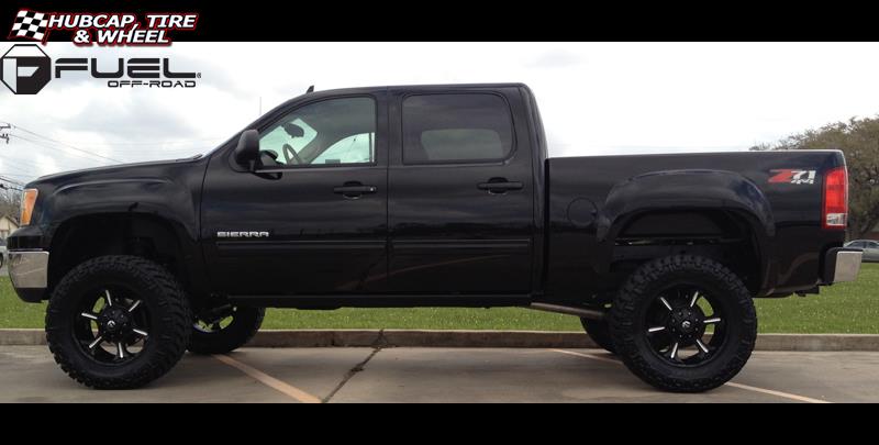 vehicle gallery/gmc sierra 1500 4wd fuel dune d523 0X0  Black & Milled wheels and rims