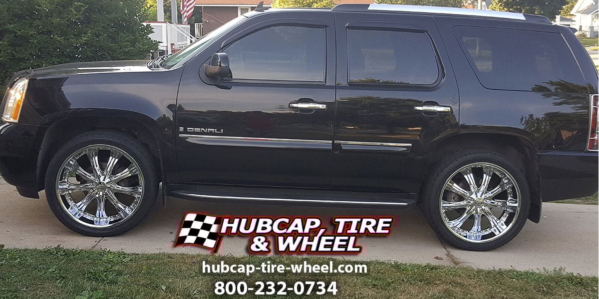 vehicle gallery/2007 gmc yukon red sport rsw 33 24x10  Chrome wheels and rims