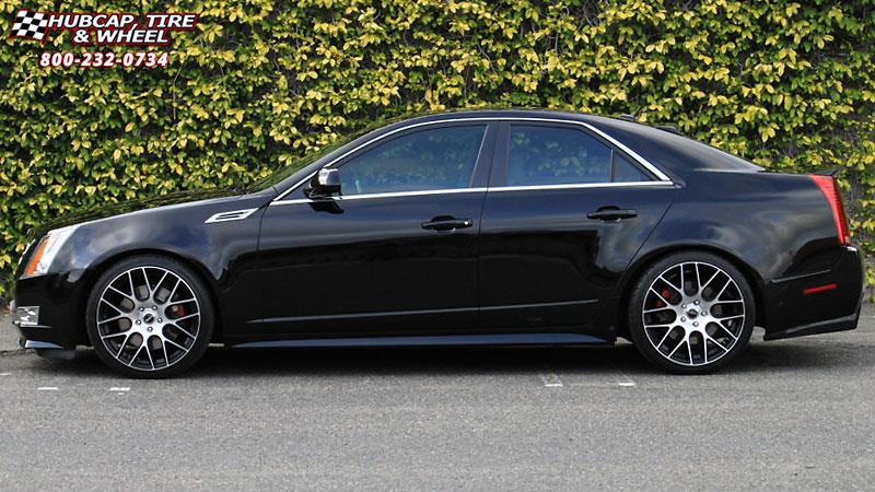 vehicle gallery/cadillac cts niche circuit m108  Black & Machined wheels and rims