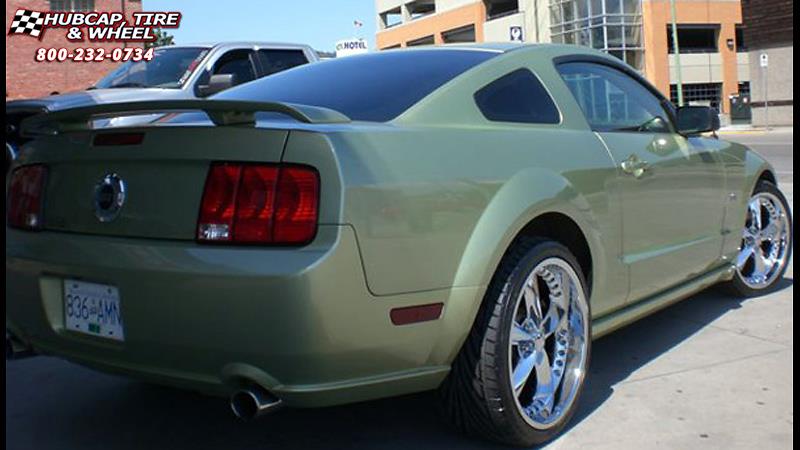 vehicle gallery/2008 ford mustang foose nitrous se f300  Chrome wheels and rims