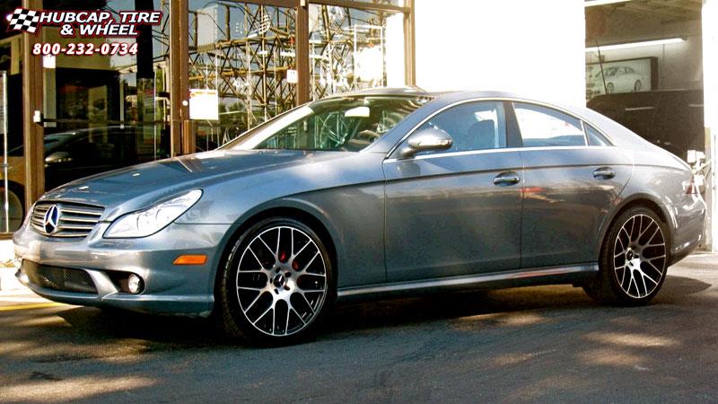 vehicle gallery/mercedes benz cls niche circuit m108 20x85  Black & Machined wheels and rims